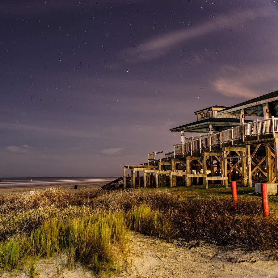 Starry Night in Galveston Bay Photograph by Silvio Ligutti