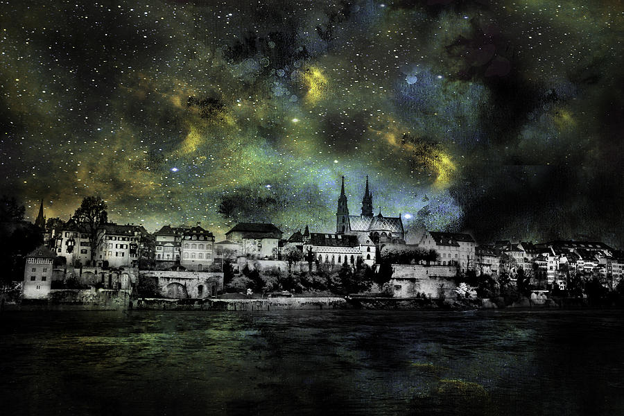 Starry Night Over Basel Switzerland Photograph by James Bethanis