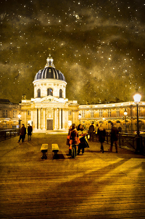 Starry Night Over the Institut de France Photograph by Mark Tisdale