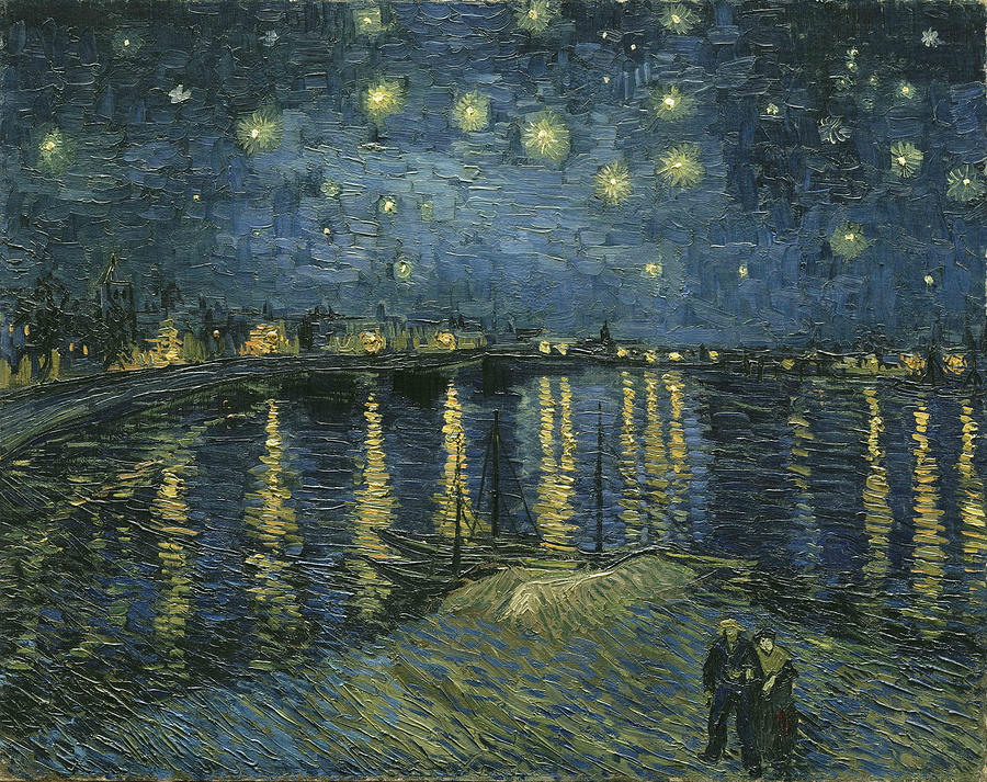 Starry Night Over the Rhone #6 Digital Art by Georgia Clare