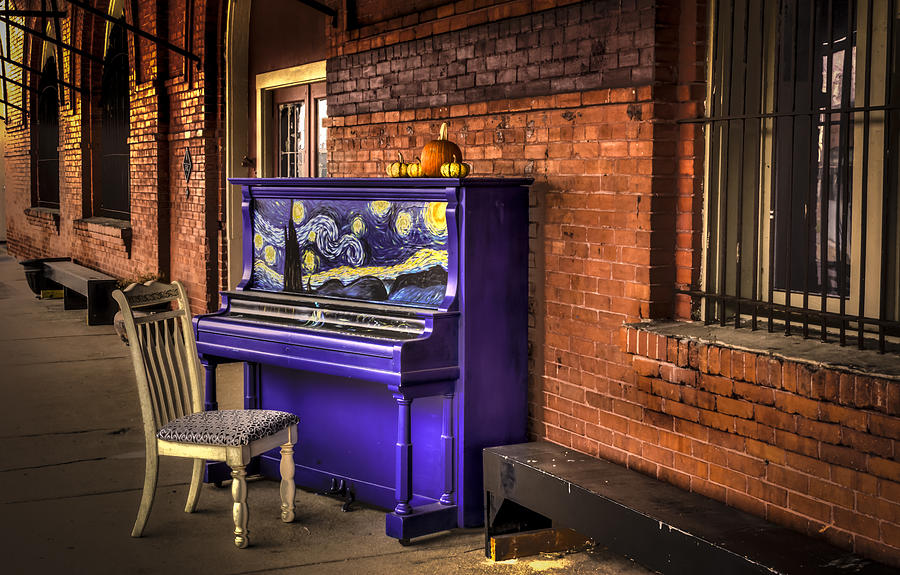 Starry Night Piano Photograph by David Morefield