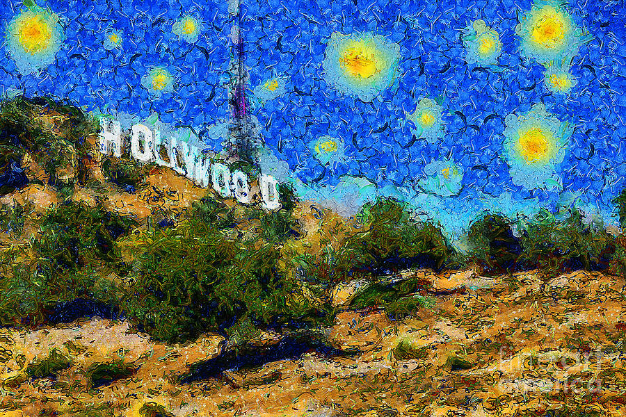 Starry Nights In The Hollywood Hills 5D28482 20141005 Photograph by Wingsdomain Art and Photography