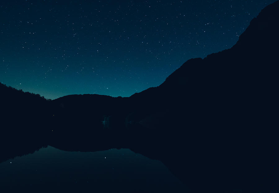 Starry Sky On A Mountain Lake Photograph by FilippoBacci