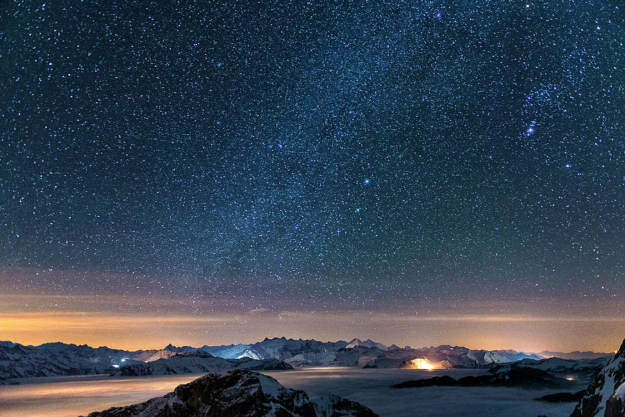 Starry Sky On The Pilatus Photograph by Phil