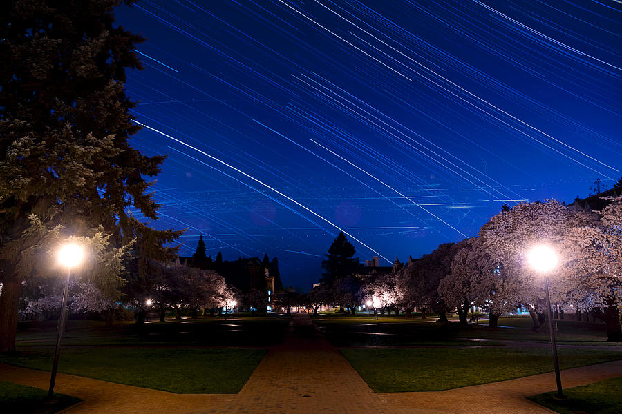 Starry University of Washington Photograph by Yoshiki Nakamura