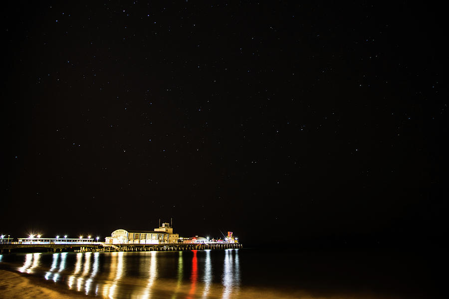Stars Above Bournemouth Pier Photograph by Reyaz Limalia