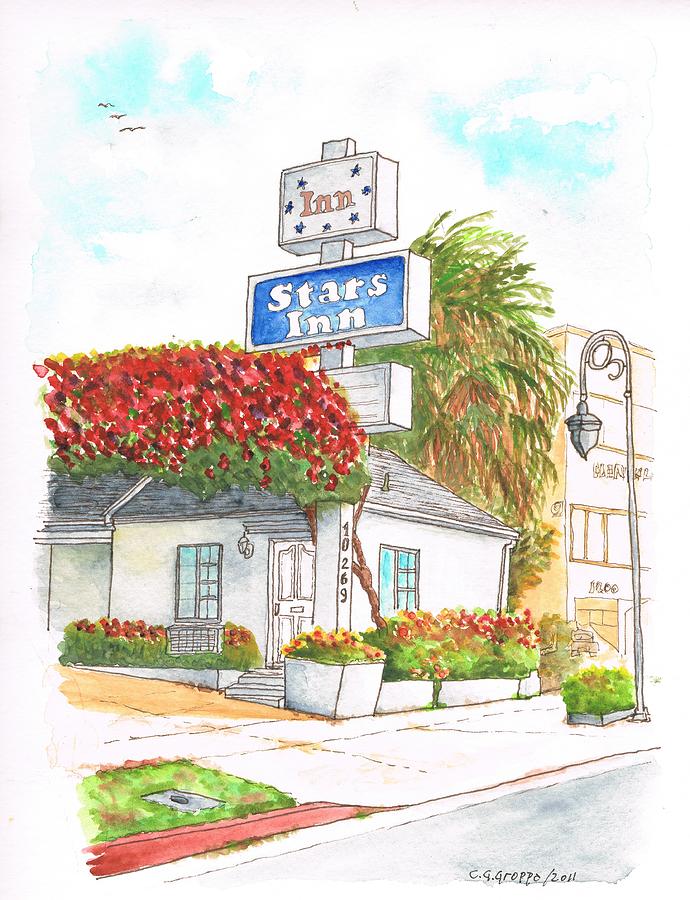 Stars Inn Motel, Century City, California Painting by Carlos G Groppa