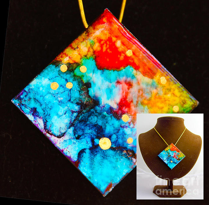 Stars on Granite Necklace Painting by Alene Sirott-Cope