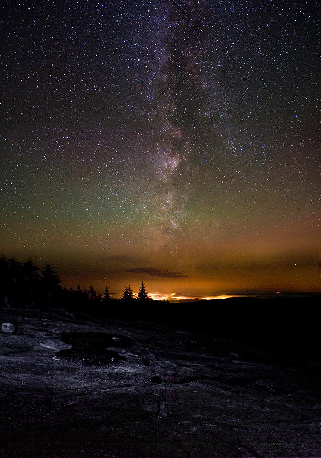 Stars Over Cadillac Mountain Photograph by Brent L Ander