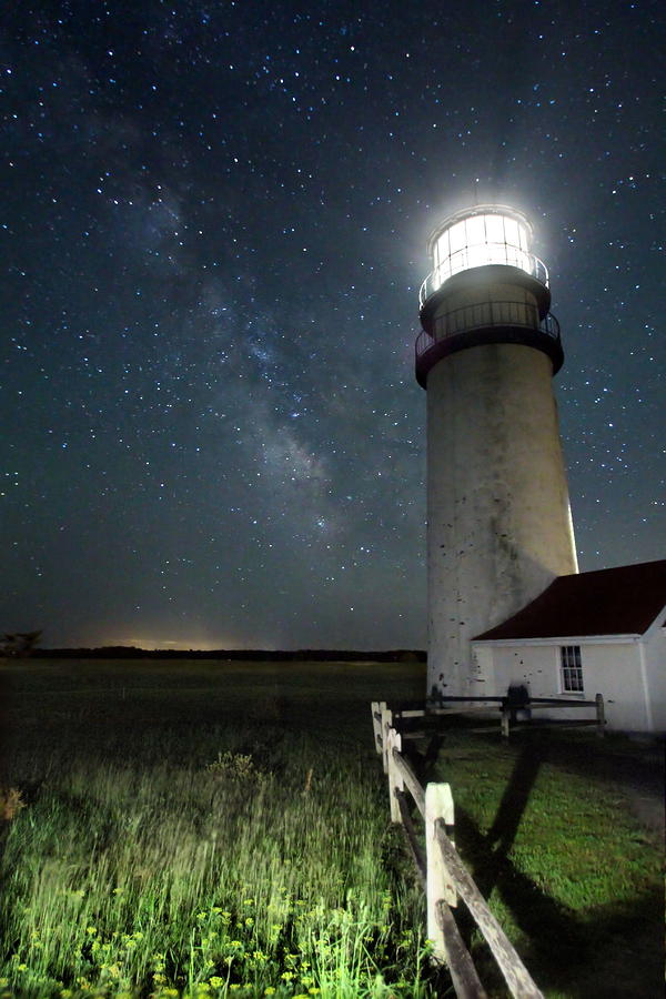 Stars Over Highland Lighthouse Photograph by Andrea Galiffi