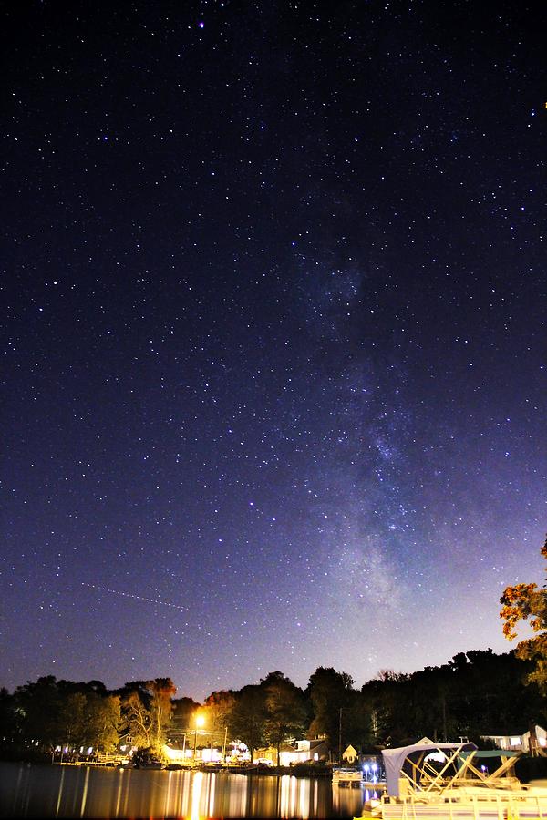 Stars over Lake Pocotopaug Photograph by Andrea Galiffi