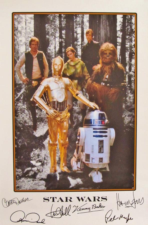 Stars Wars Autographed Movie Poster Photograph by Donna Wilson