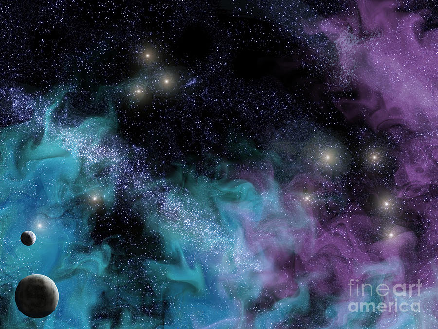 Starscape Nebula Digital Art by Antony McAulay