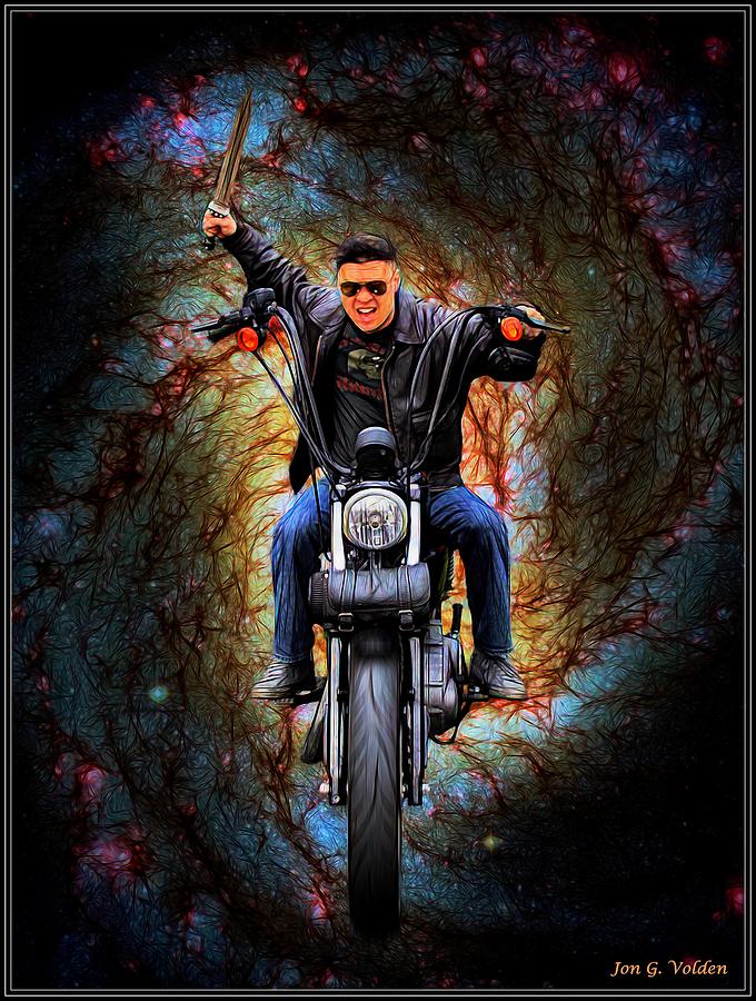 Starscape Rider Painting by Jon Volden