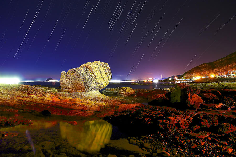 Startrails Upon Fist Rock With Photograph by Thunderbolt tw (bai Heng-yao) Photography