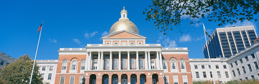 Architecture Photograph - State Capitol, Boston, Massacushetts by Panoramic Images