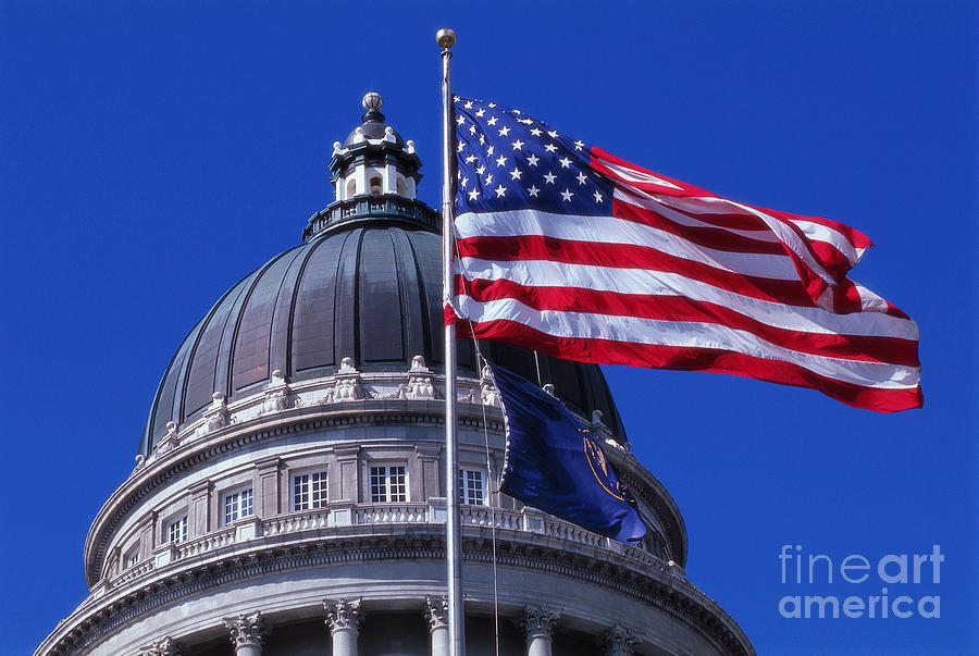 Salt Lake City Photograph - State Capitol Dome, Salt Lake City, Utah by Adam Sylvester