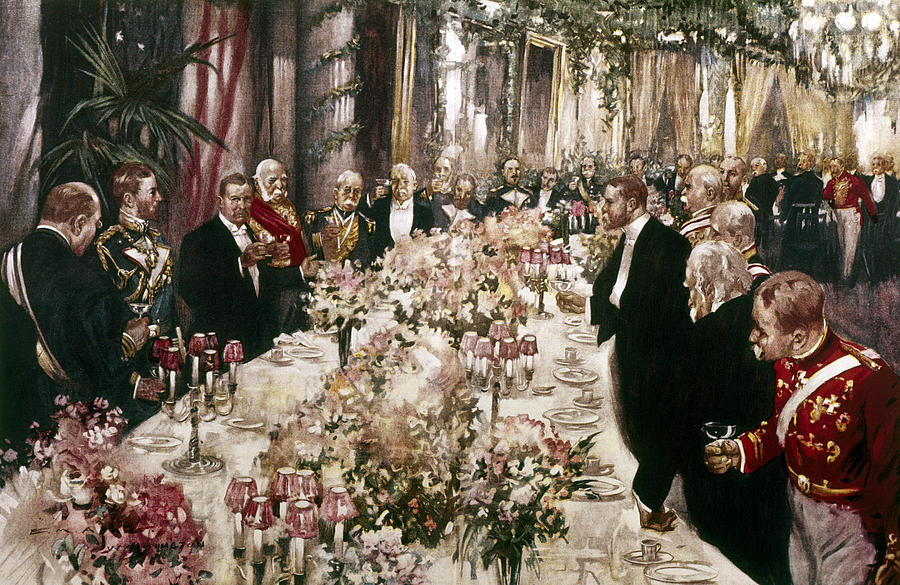 State Dinner, 1902 Photograph by Granger