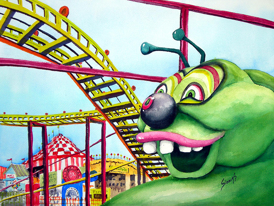Caterpillar Painting - State Fair Caterpillar by Sam Sidders