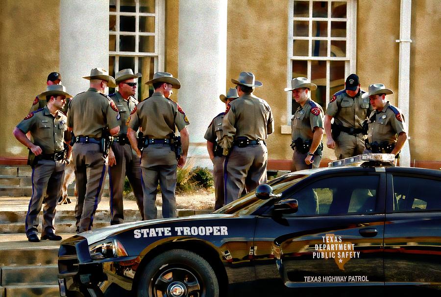 State Police Digital Art by Carrie OBrien Sibley