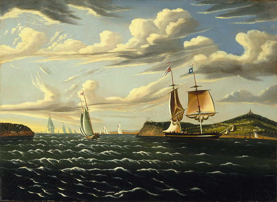 Staten Island and the Narrows Painting by Thomas Chambers