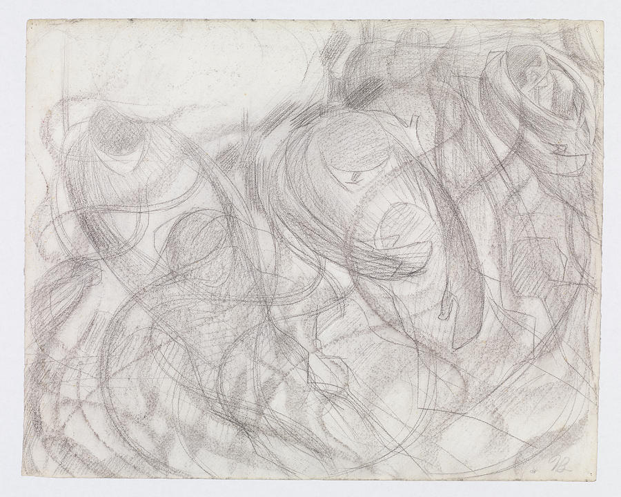 Umberto Boccioni Drawing - States Of Mind The Farewells by Umberto Boccioni