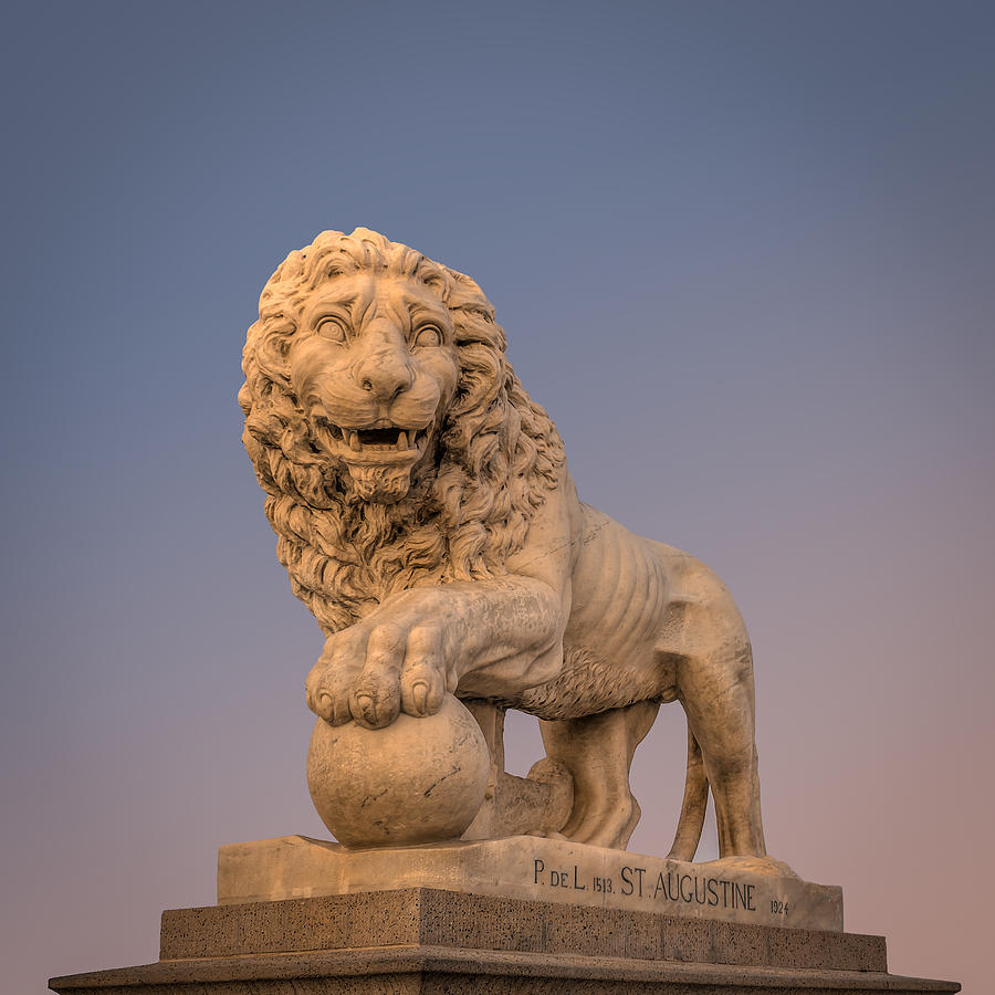 Statue at The Bridge of Lions Photograph by Rob Sellers