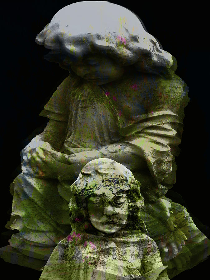 Statue for a child Digital Art by Cathy Anderson