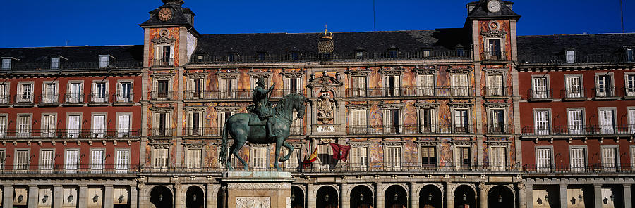 Architecture Photograph - Statue In Front Of A Building, Plaza by Panoramic Images