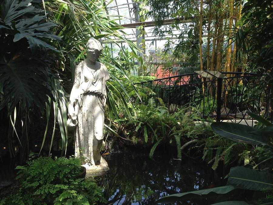 Statue in Greenhouse Photograph by Pema Hou