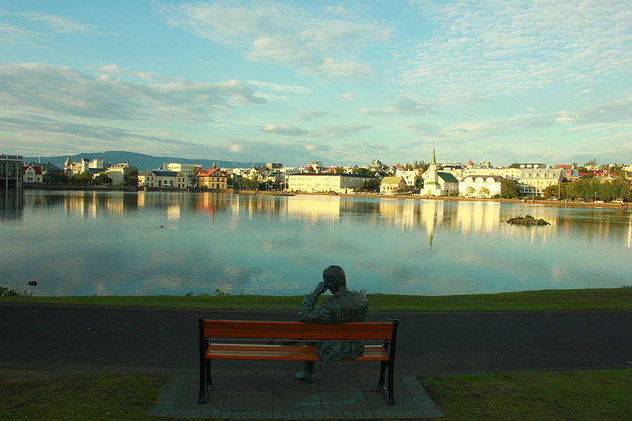 Statue in Reykjavik  Photograph by Halldor  Sigurdsson