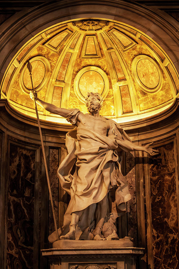 Statue In St. Peter S Basilica Rome Photograph by Reynold Mainse - Fine ...
