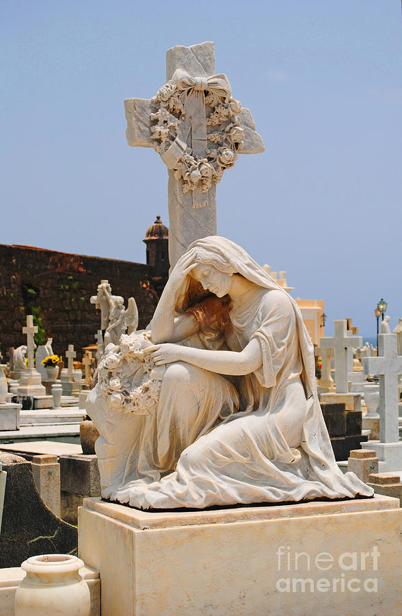 Statue Mourning Woman Photograph by George D Gordon III