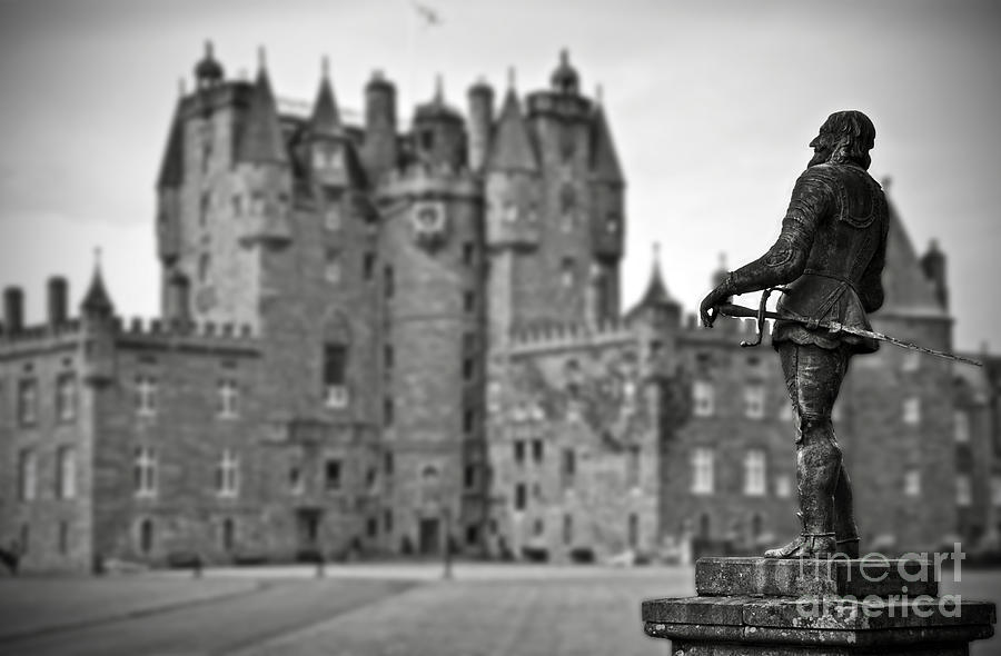 Knight Photograph - Statue observing Glamis Castle Scotland by RicardMN Photography