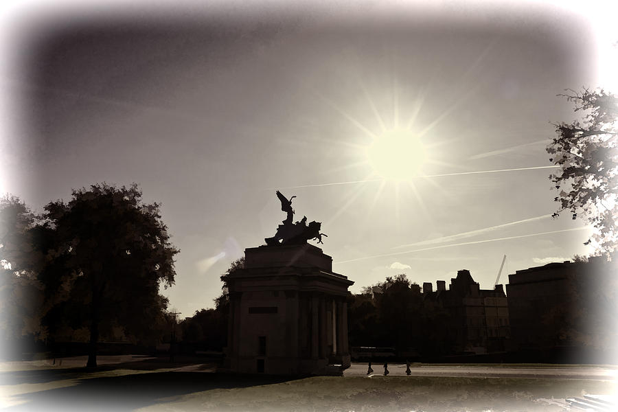 London Photograph - Statue of Angel of Peace atop the Wellington Arch by Ashish Agarwal