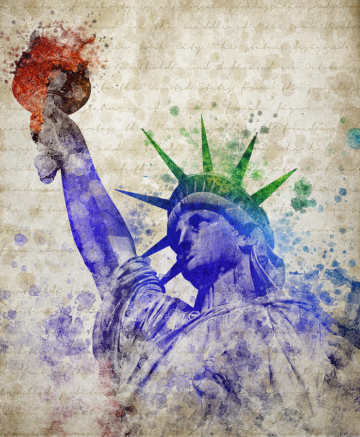 Statue Of Liberty Digital Art - Statue of Liberty by Aged Pixel