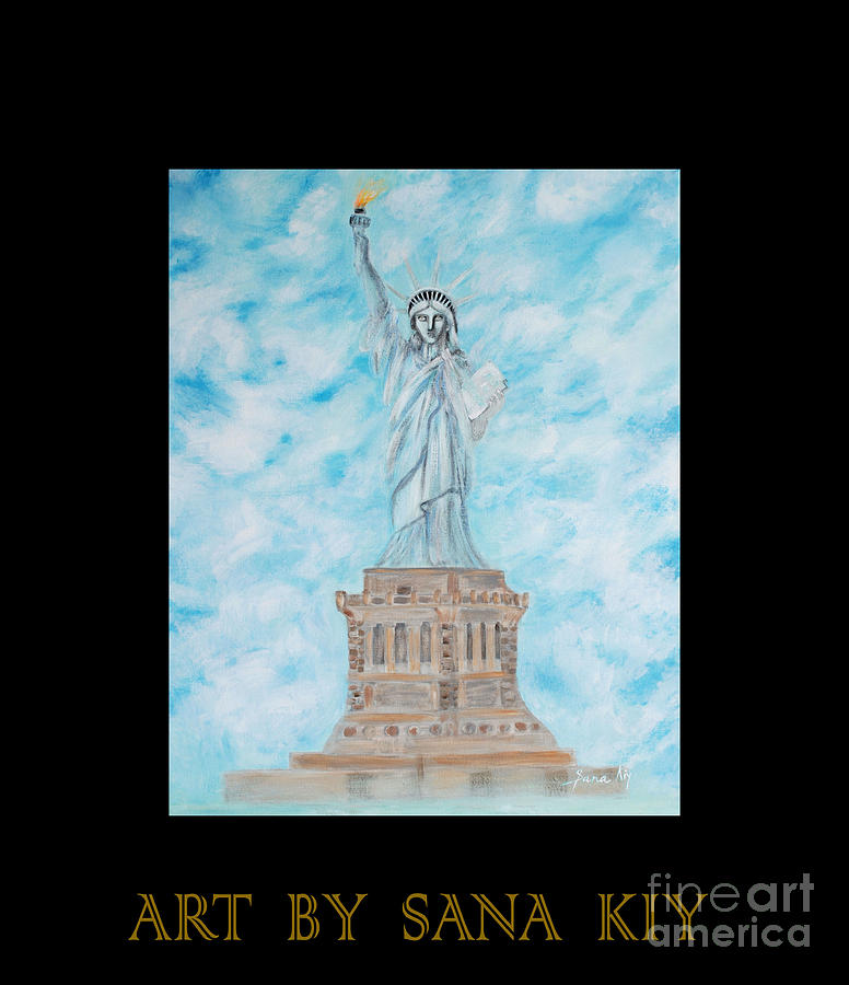 Statue of Liberty card. Inspirations Collection. Painting by Oksana Semenchenko