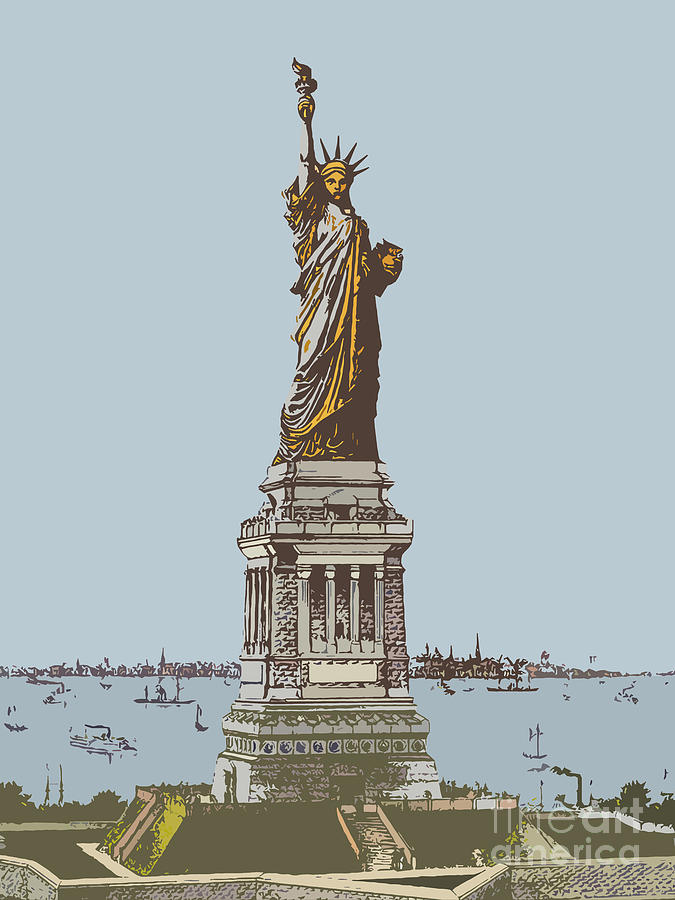 Currier And Ives Digital Art - Statue of Liberty no.1 by God and Country Prints