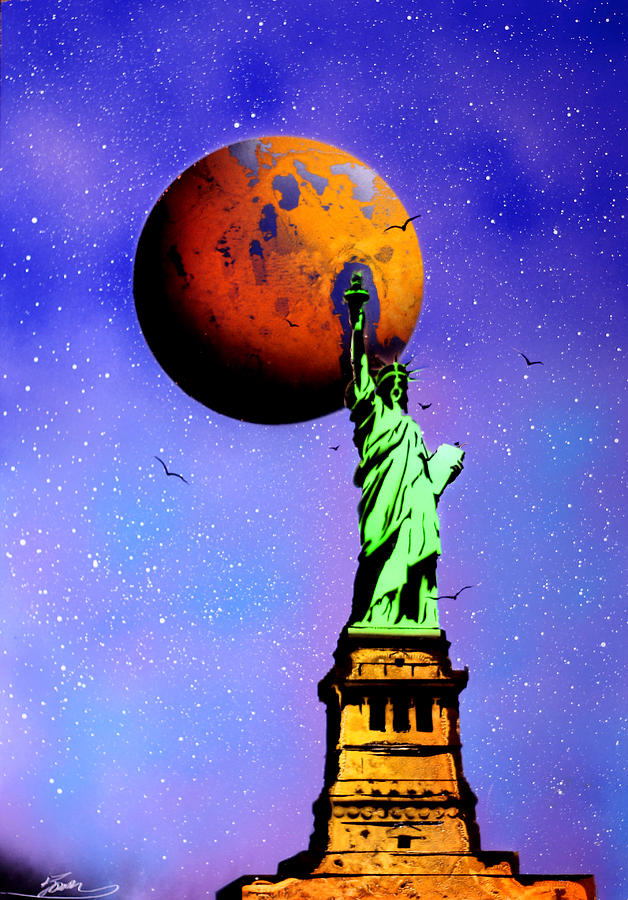 Statue Of Liberty Painting - Statue of Liberty by Ronny Or Haklay