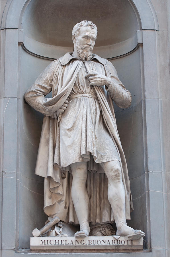Statue of Michelangelo Buonaroti Photograph by Brandon Bourdages