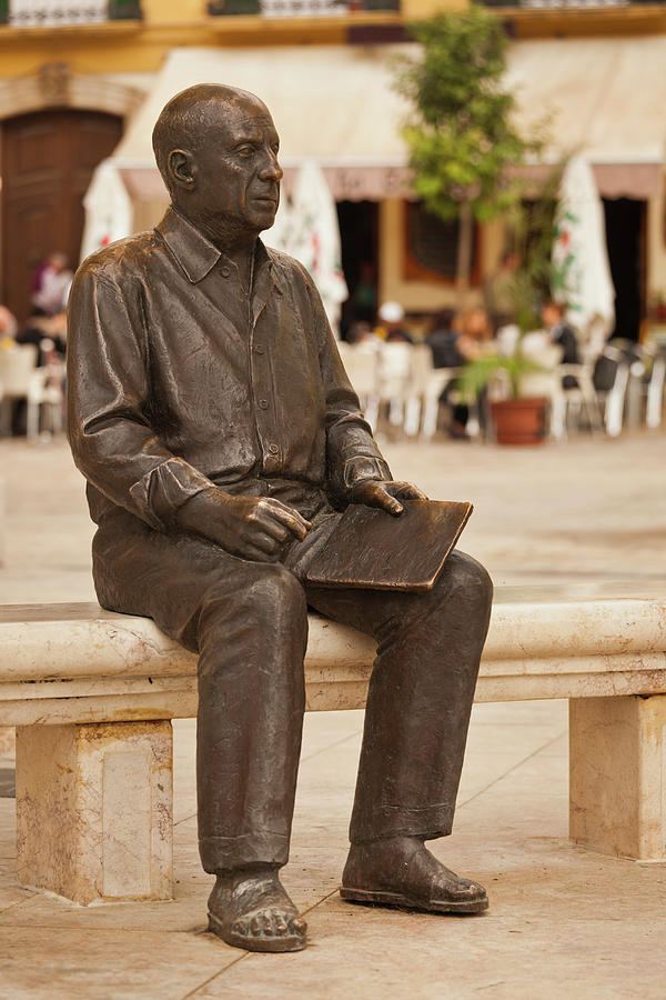 Statue Of Pablo Picasso, Plaza De La Photograph by Panoramic Images