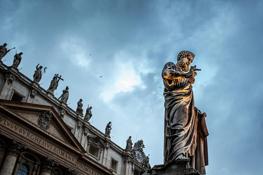 Statue Of Peter At Saint Peter S Photograph by Reynold Mainse - Pixels