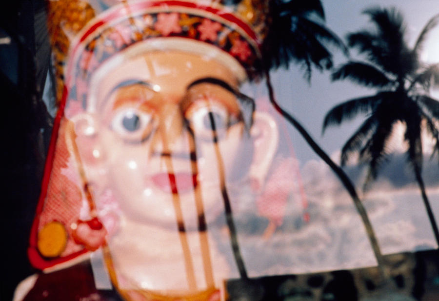 Color Image Photograph - Statue Viewed Through Glass, Sri Lanka by Panoramic Images
