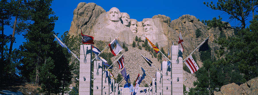 Statues On A Mountain, Mt Rushmore, Mt Photograph by Panoramic Images