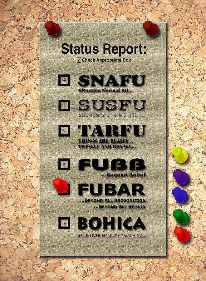 Status Report - FUBAR Digital Art by Robert J Sadler