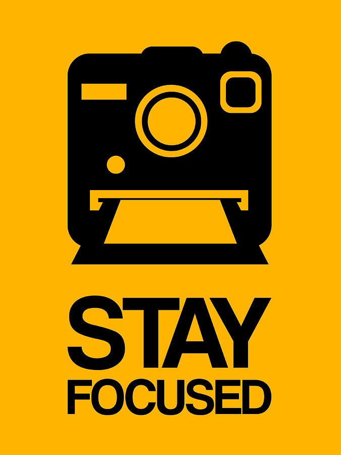 Music Digital Art - Stay Focused Polaroid Camera Poster 2 by Naxart Studio