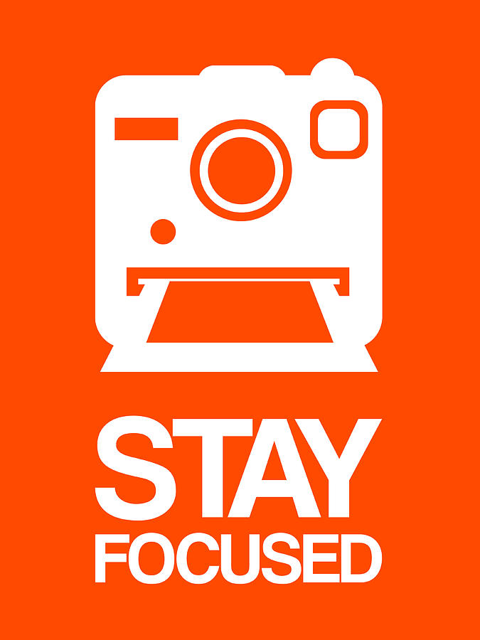 Music Digital Art - Stay Focused Polaroid Camera Poster 3 by Naxart Studio