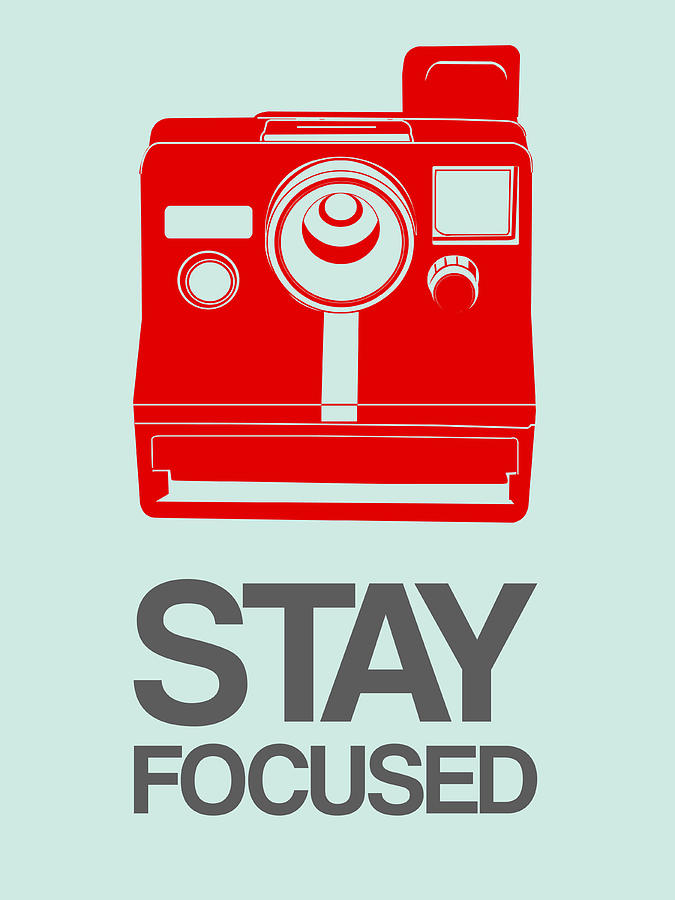 Music Digital Art - Stay Focused Polaroid Camera Poster 4 by Naxart Studio