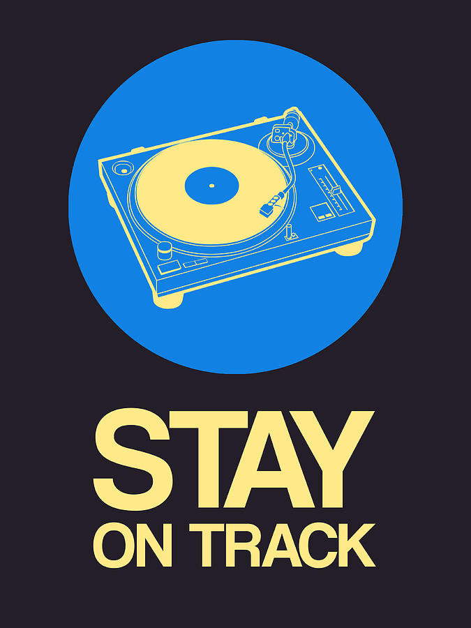 Music Digital Art - Stay On Track Record Player 2 by Naxart Studio