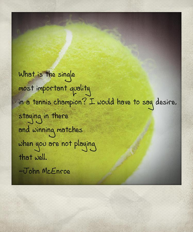 Staying In There And Winning Matches - John McEnroe Polaroid Photograph by Bradley R Youngberg